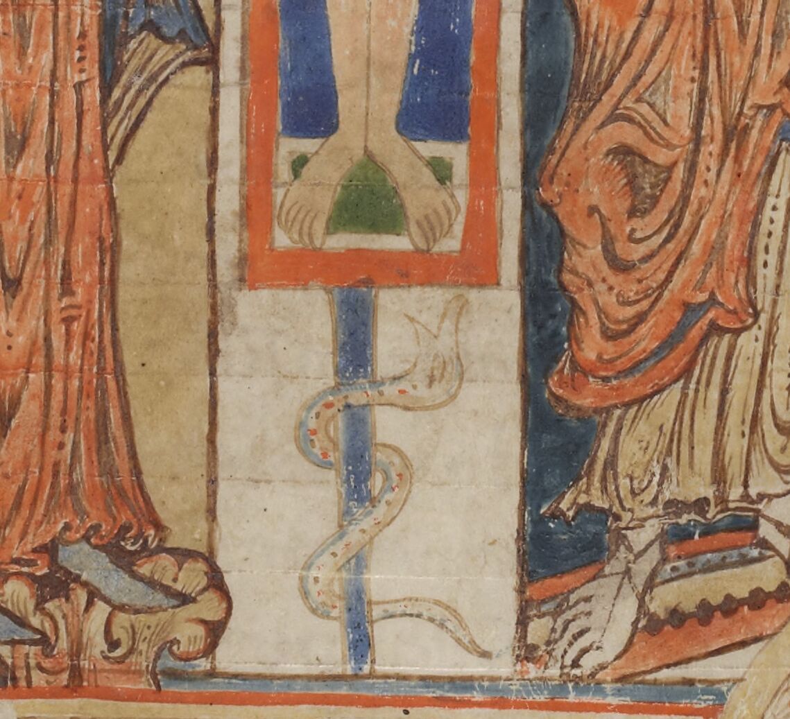 Serpent at the base of the Cross