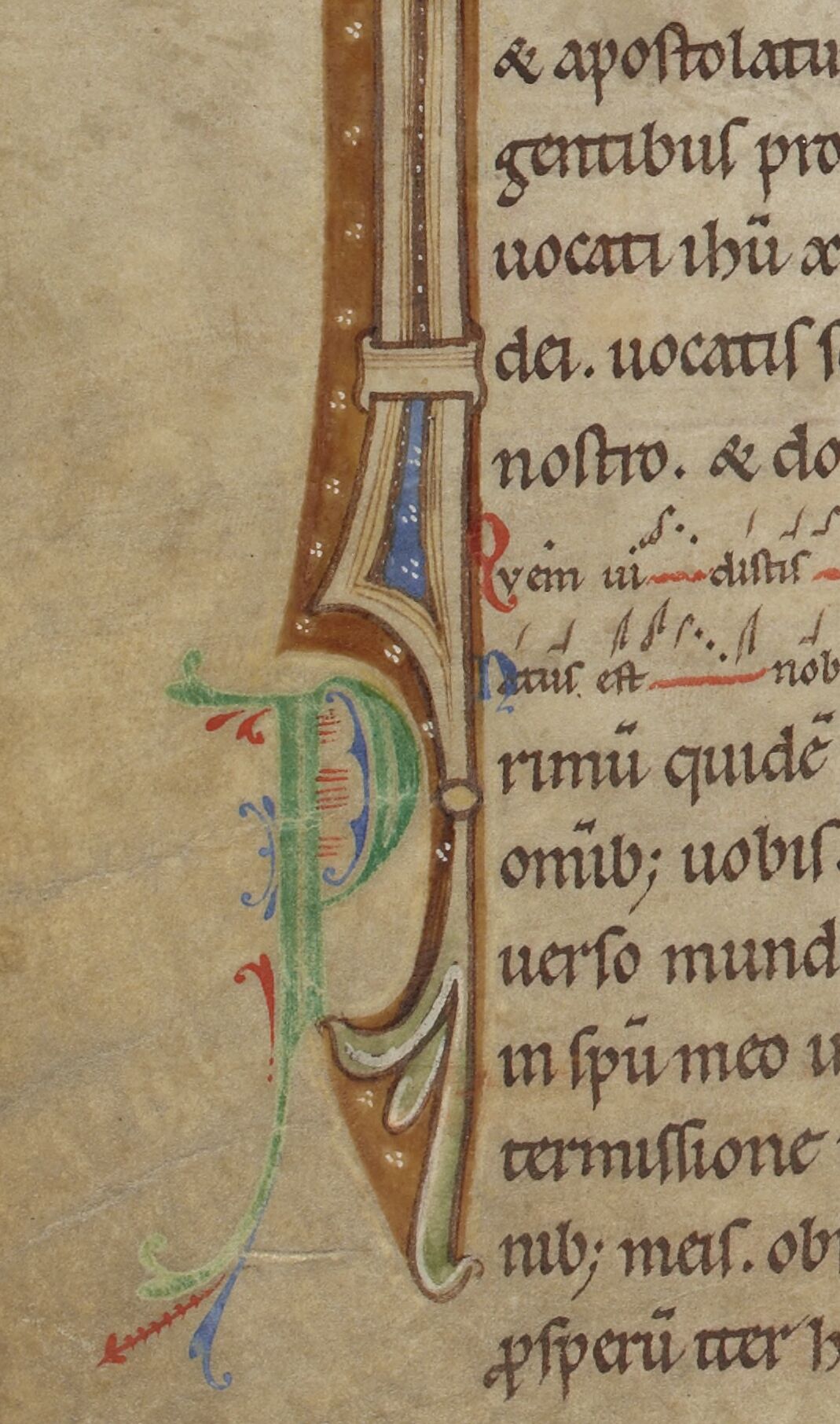 Inside the tail of one initial, another