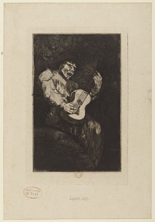 [El cantor ciego] : [estampe] ([Épr. d'essai]) / [Goya]