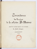 DÉPARTEMENT DES MANUSCRITS. Concordance des manuscrits français de la collection de Mesmes.