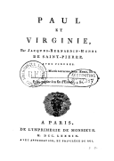 H. Bernardin de Saint-Pierre  Paul et Virginie  1789