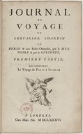 Journal du voyage... Chardin en Perse & aux Indes Orientales  1686