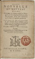 Histoire nouvelle du nouveau monde  U. Chauveton. 1579