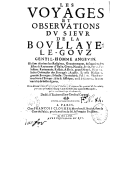 Les voyages et observations du sieur de La Boullaye-Le-Gouz  1657