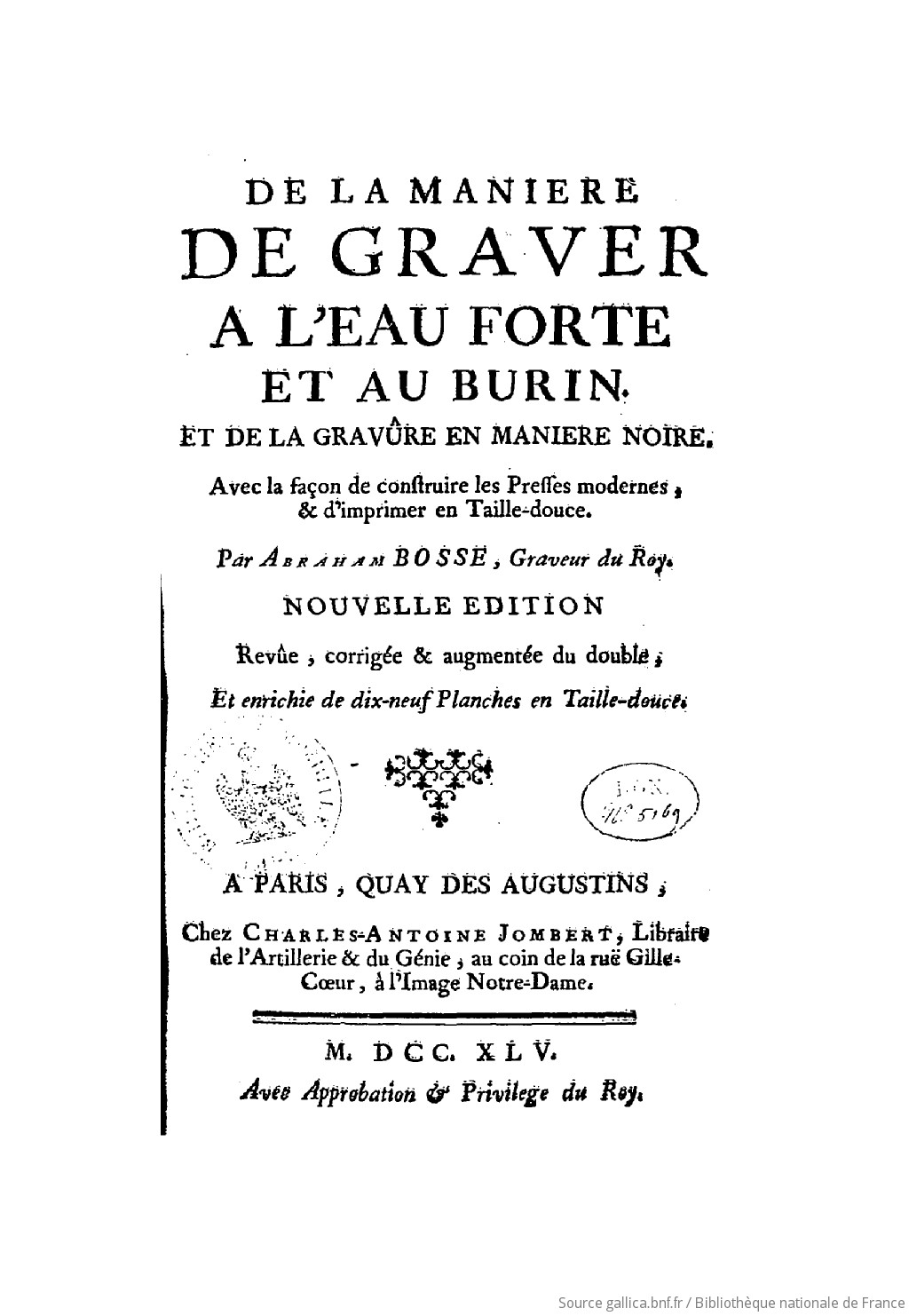 De La Manire De Graver Leau Forte Et Au Burin Et De La Gravre