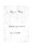 Mémoires sur la Louisiane rédigés après la paix de 1763 et avant celle de 1783 18e 