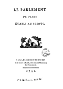 Le Parlement de Paris établi au Scioto 1790