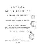Voyage de La Pérouse autour du monde  J.-F. de Galaup La Pérouse. 1703-1704