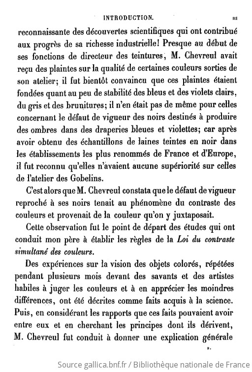 La théorie du contraste simultané des couleurs