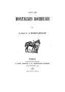 Dans les Montagnes-Rocheuses  Baron E. de Mandat-Grancey. 1884