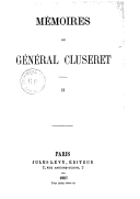 Mémoires du général Cluseret  1887