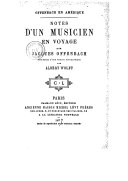 Notes d'un musicien en voyage J. Offenbach. 1877