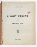 Budget [primitif] municipal pour l'exercice. 1924-1934