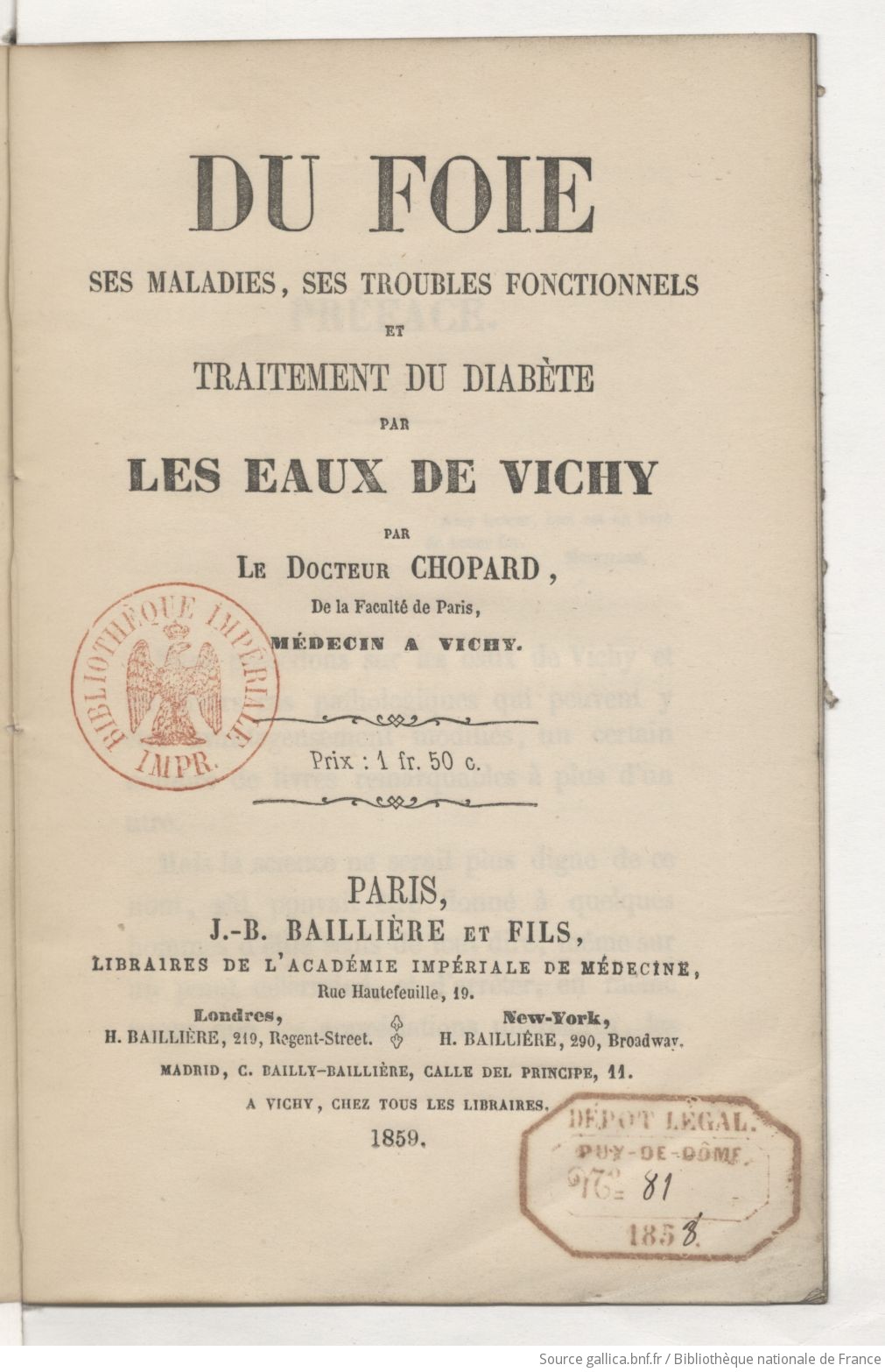 Du foie ses maladies ses troubles fonctionnels et traitement du