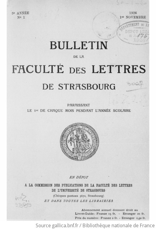 faculté des lettres strasbourg