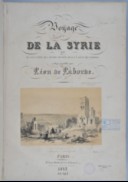 Voyage de la Syrie  L. de Laborde. 1837