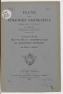 Coléoptères érotylides et endomychides de l'Indochine française  G. J. Arrow. 1928