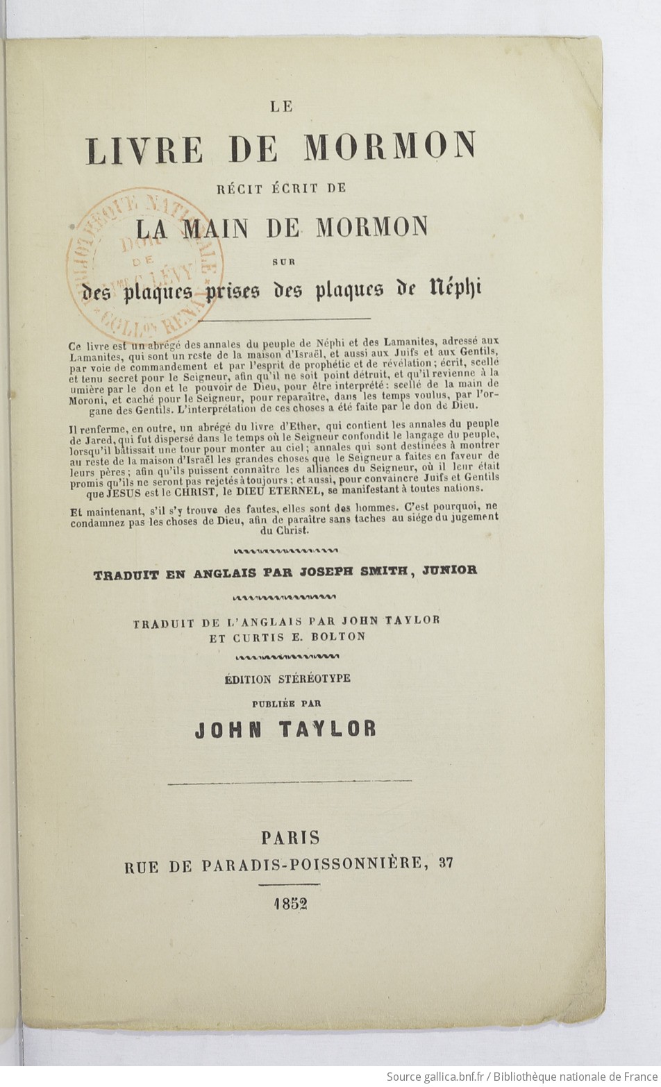 livre de mormon