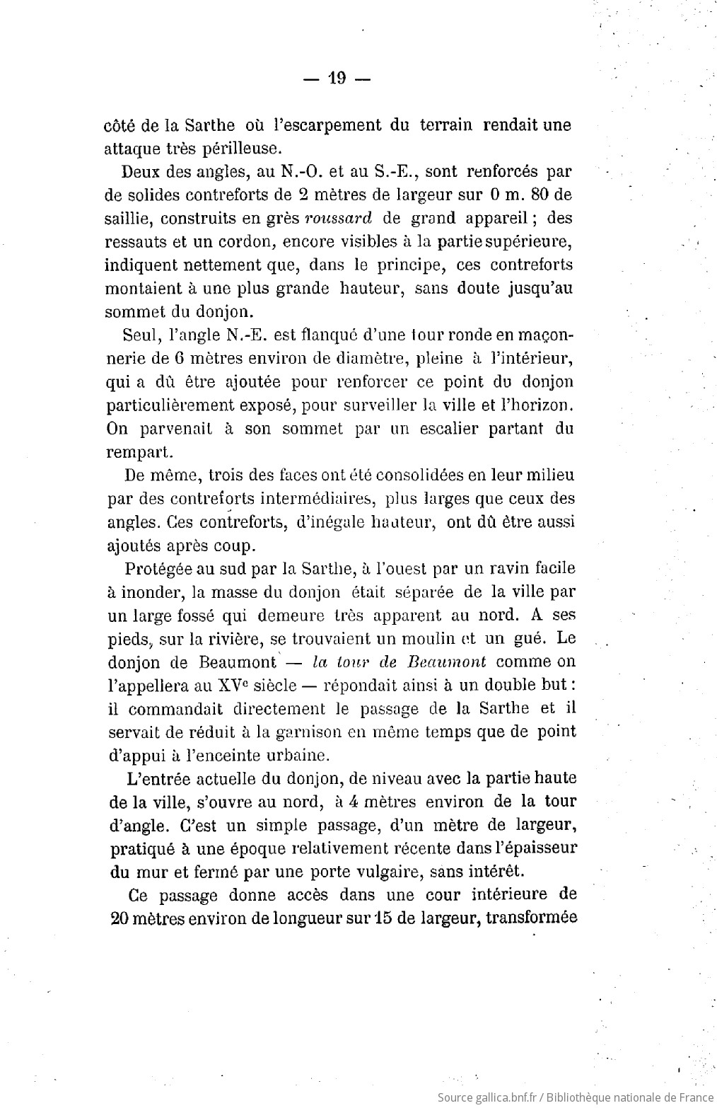 Le ch teau et la ville de Beaumont le Vicomte pendant l invasion