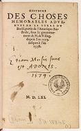 Histoire des choses memorables advenues en la terre du Bresil, partie de l'Amerique australe, sous le gouvernement de N. de Villeg. depuis l'an 1555 jusques à l'an 1558  1561