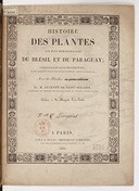 Histoire des plantes les plus remarquables du Brésil et du Paraguay  A. de Saint-Hilaire. 1824