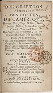 Description générale des costes de l'Amérique  F. Dassié. 1676