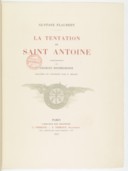 La tentation de saint Antoine<br>G. Flaubert. 1907