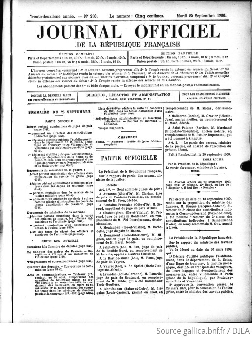 Journal officiel de la République française. Lois et décrets | 1900-09 ...