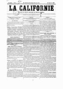 La Californie : journal des intérêts généraux de l'océan Pacifique 1849-1850