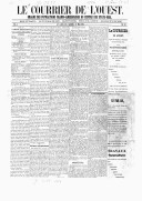 Le Courrier de l'Ouest. Organe des populations franco-américaines du centre des Etats-Unis 1874