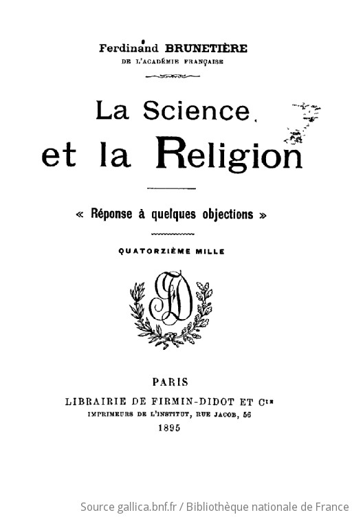 dissertation science et religion