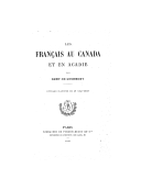 Les français au Canada et en Acadie  R. de Gourmont. 1891