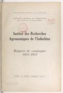 Rapport de campagne 1931-1932  1932