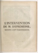 L'Intervention de M. d'Eprémesnil, réduite a sept raisonnements  1780