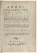 Arrêt du conseil d'Etat privé du roi (...)sur les requêtes, y insérées, du comte de Lally-Tolendal, curateur à la mémoire du feu comte de Lally 1781