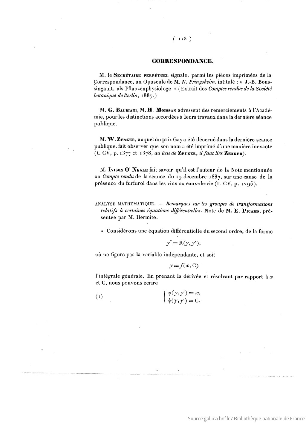 Comptes Rendus Hebdomadaires Des Seances De L Academie Des Sciences Publies Par Mm Les Secretaires Perpetuels 18 01 Gallica