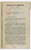 Rapport de la Commission nommée, le 1er novembre 1862, pour vérifier la gestion du cit. Beluze, représentant la colonie icarienne en France 1863