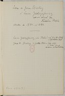 Copie par Edouard Ganche des lettres de Jane Stirling à Louise Jedrzejewicz, soeur aînée de Chopin 