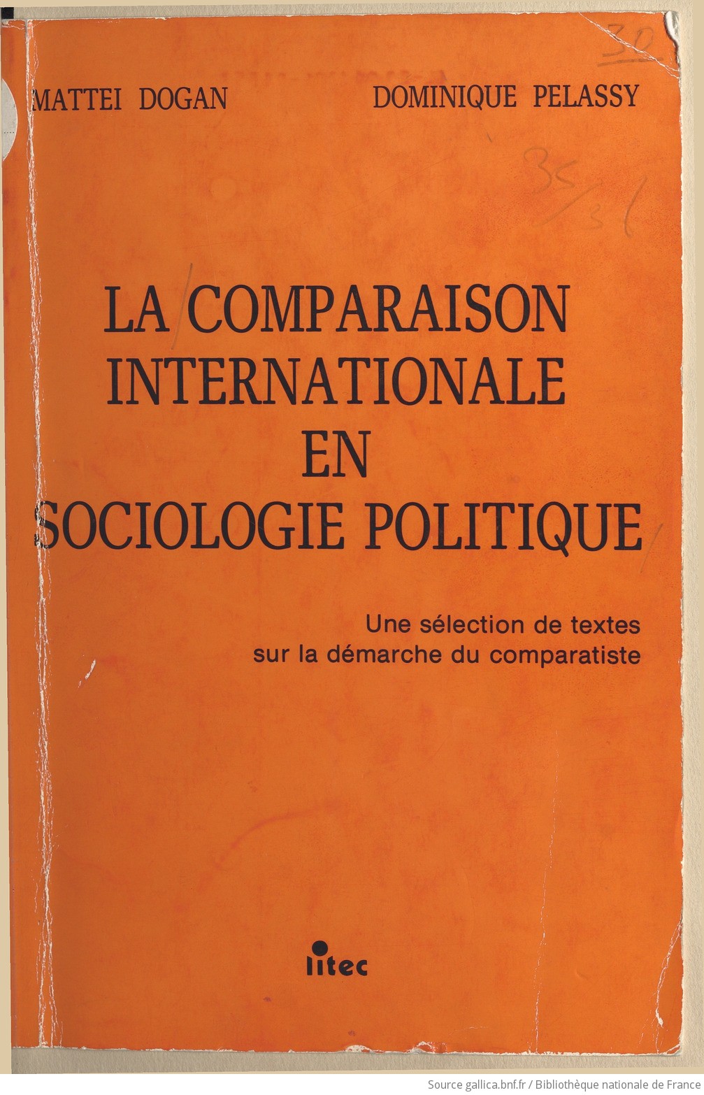 La Comparaison Internationale En Sociologie Politique Une - 