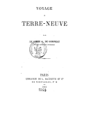 Voyage à Terre-Neuve  Comte A. de Gobineau. 1861