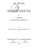 Un voyage à Terre-Neuve  J. Thoulet. 1891