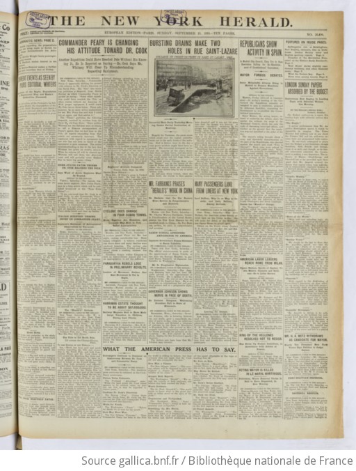 The New York Herald | 1909-09-19 | Gallica