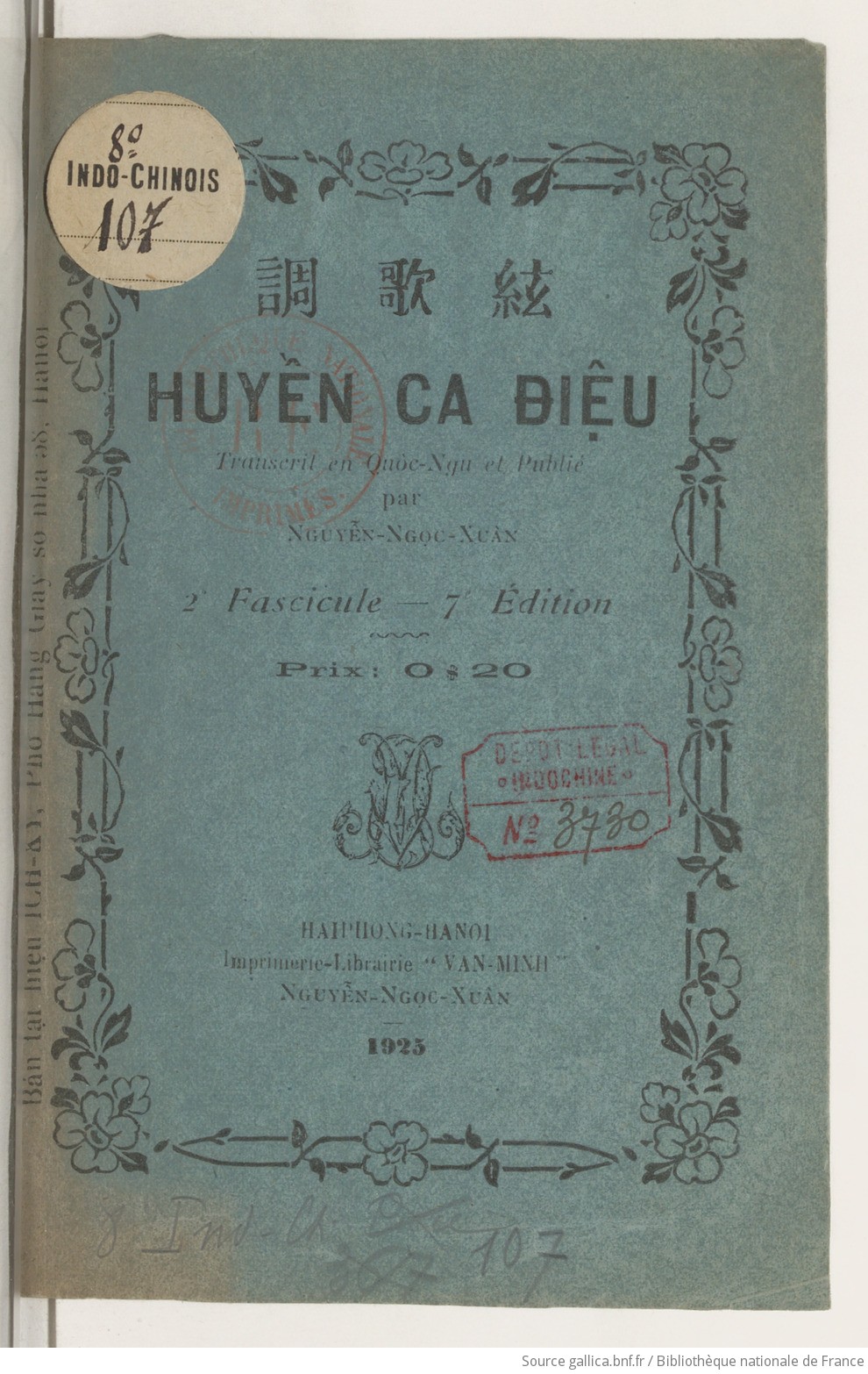   Huyền ca điệu  Nguyễn Ngọc Xuân. 1925