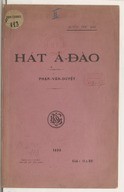 Hát ả-đao  Phạm-văn Duyệt. 1923
