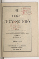 Tuồng Thương khó  Nguyễn Bá Tòng. 1923 