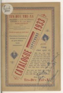 Catalogue, septembre 1933  Tin Ðúc̛ Thu ̛Xà. 1933