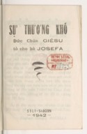 Sụ ̛Thuơn̛g khó Ðúc̛ Chúa Giêsu tỏ cho bà Josefa  J. Trần-Hiếu-Lễ. 1942