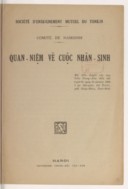 Quan-niêm về cuộc nhân-sinh  Trần Trọng Kim. 1935