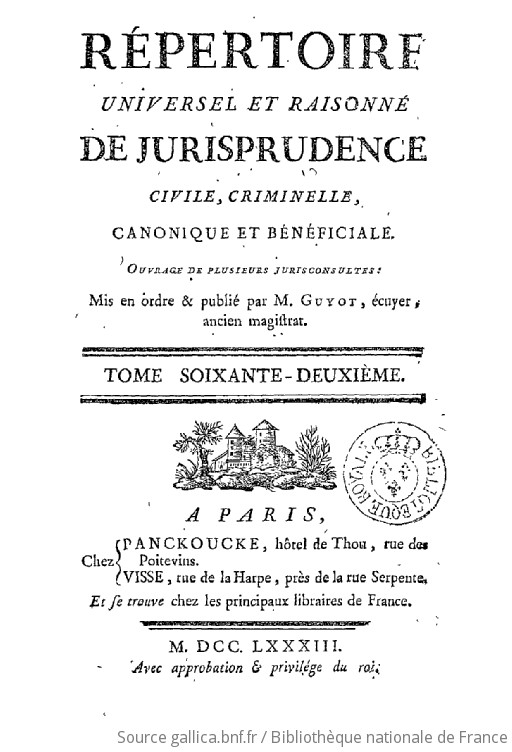 Répertoire Universel Et Raisonné De Jurisprudence Civile, Criminelle ...