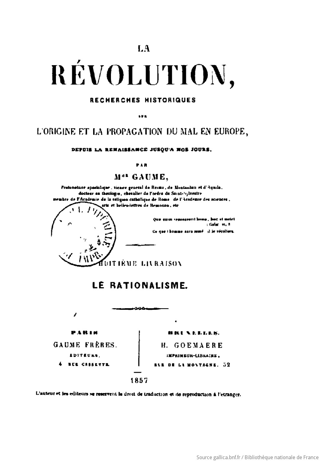 La Révolution Recherches Historiques Sur Lorigine Et La - 